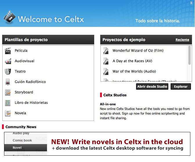 free celtx download for mac